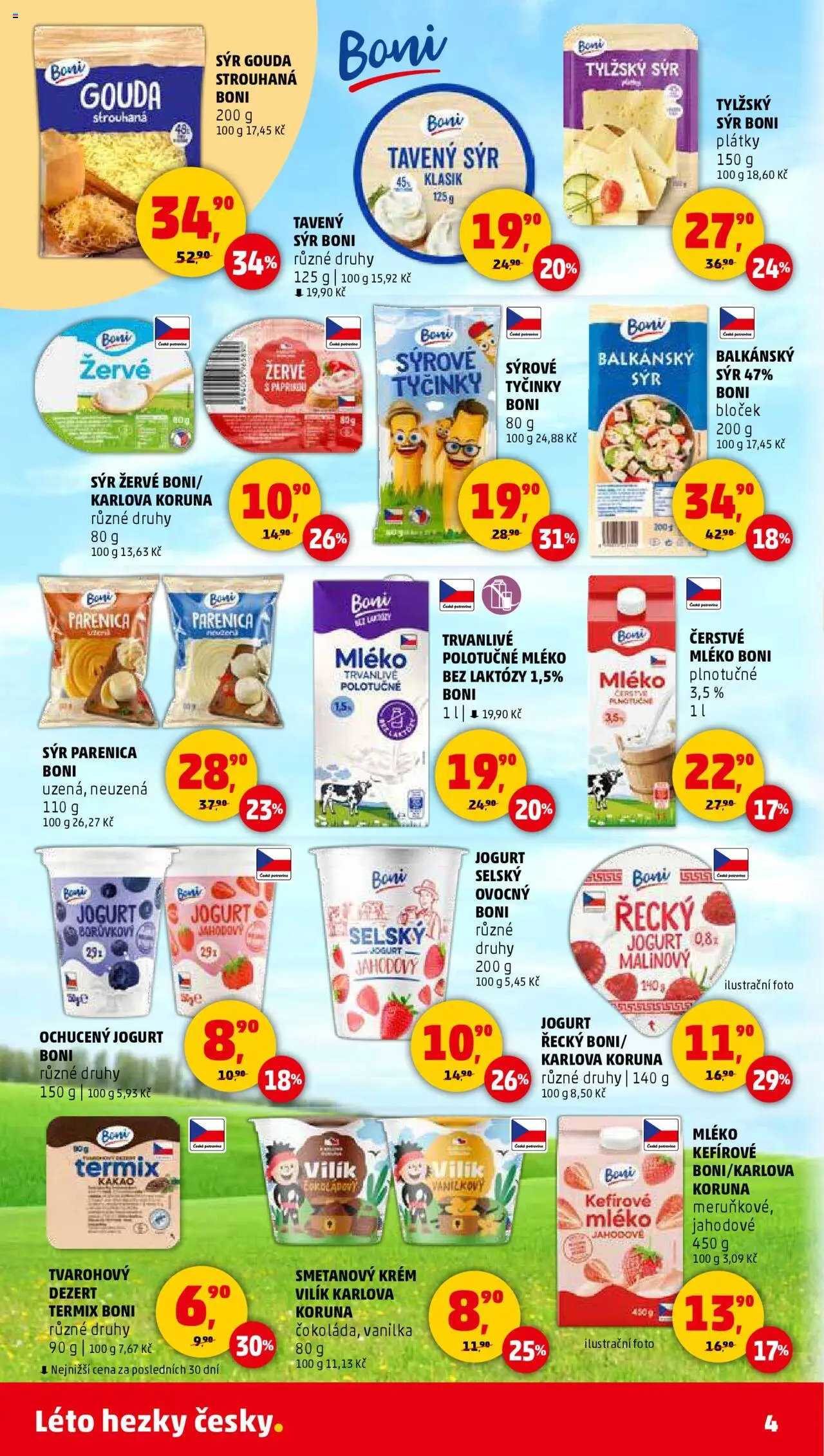 Penny Market leták - Čtvrtečník od 03.07.2025 | Strana: 4 | Produkty: Gouda, Jogurt, Balkánský sýr, Kakao