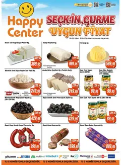 19.03.2026 tarihinden itibaren geçerli olan Happy Center kataloğu önizlemesi | Sayfa: 2 | Ürünler: Peynir, Biber, Zeytin, Sucuk