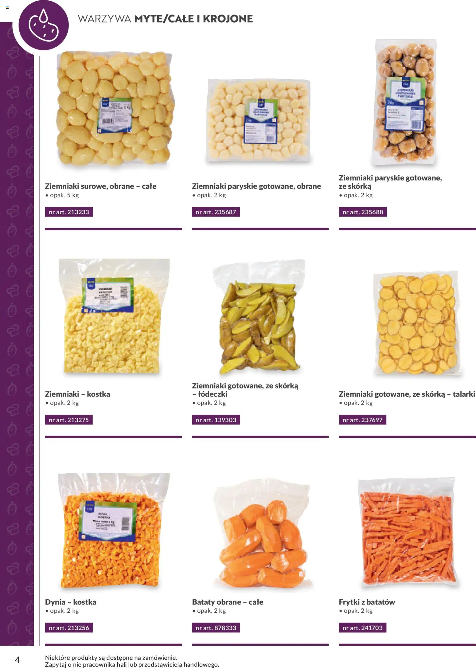 Makro Gazetka - Smart Chef Warzywa i Owoce od 01.01.2026 | Strona: 4 | Produkty: Dynia, Bataty, Frytki, Ziemniaki