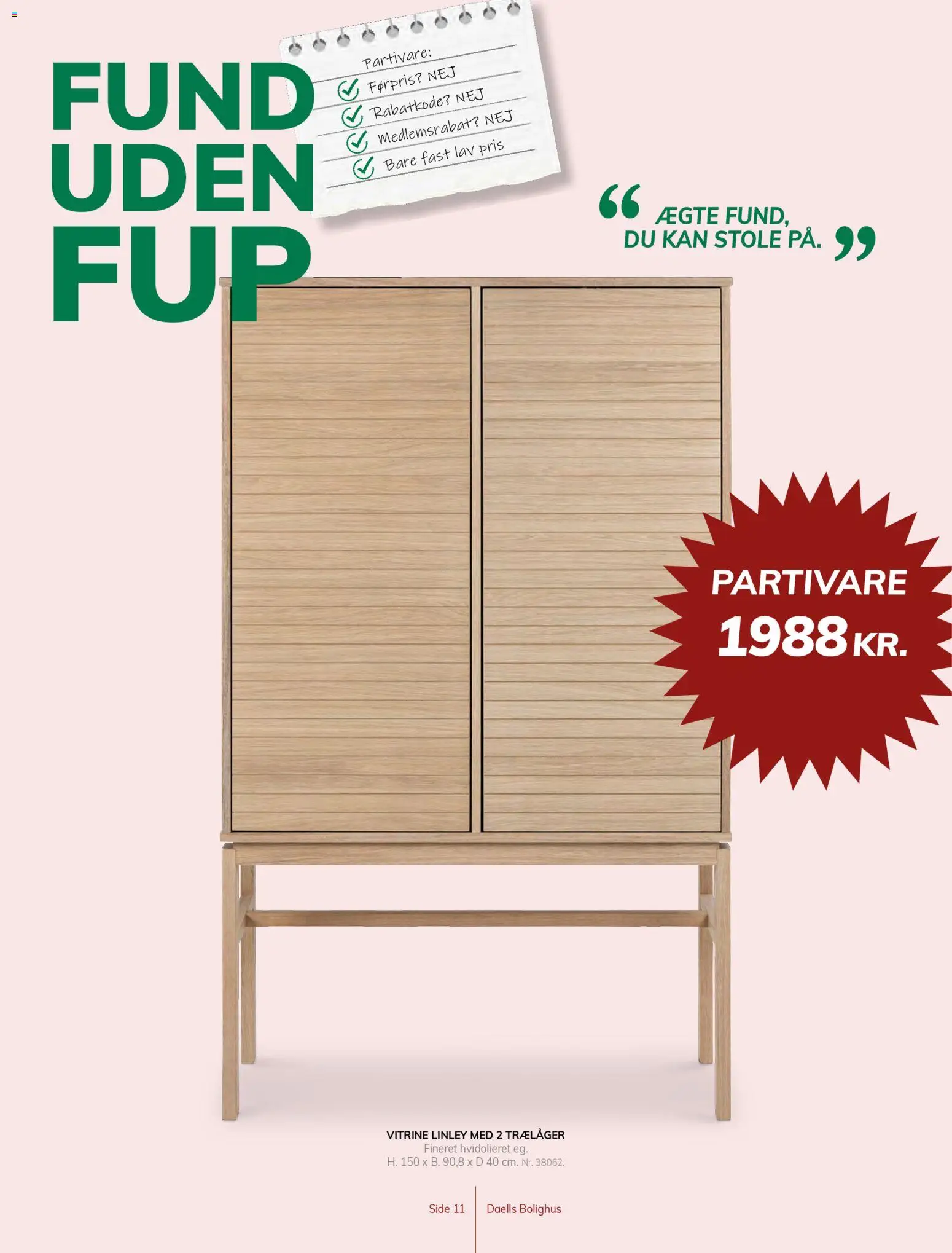 Daells Bolighus tilbudsavis – gyldig fra 14.01.2026 | Side: 11 | Produkter: Vitrine