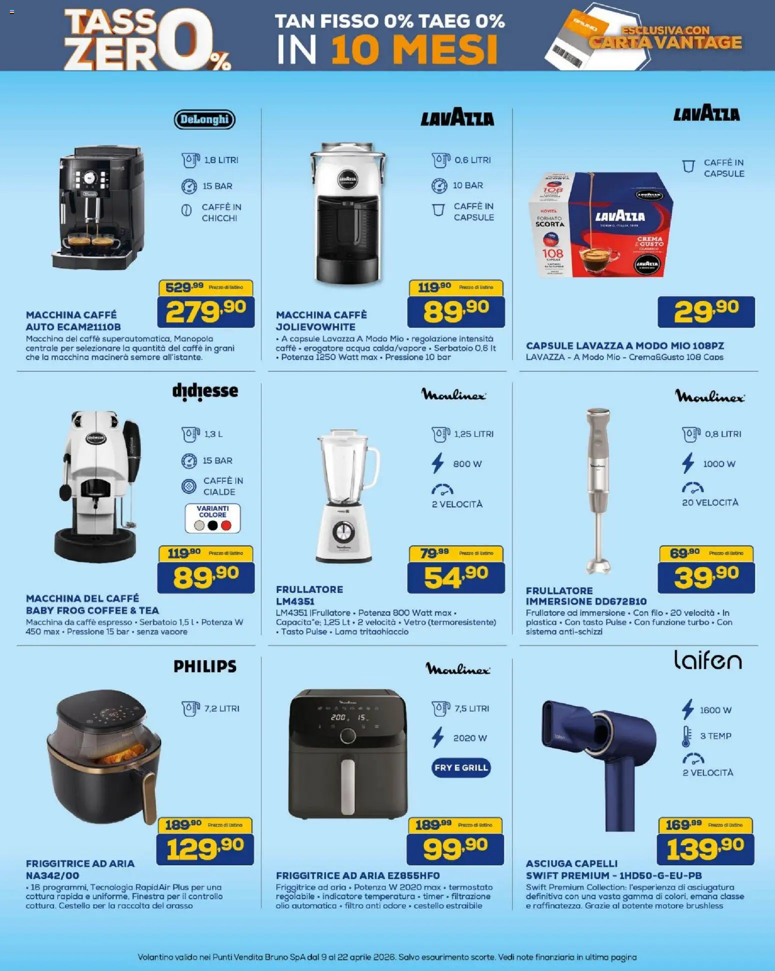 Volantino BRUNO del 09.04.2026 | Pagina: 23 | Prodotti: Top, Caffe in capsule, Caffè in grani, Friggitrice