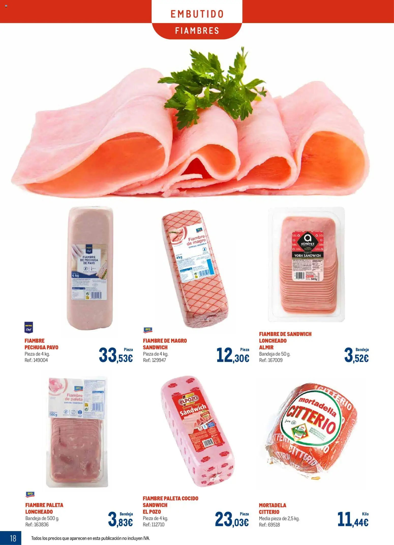 Makro - Charcuteria Palma Castellón │ válido desde el 01.12.2025 | Página: 18 | Productos: Mortadela, Bandeja, Loncheado
