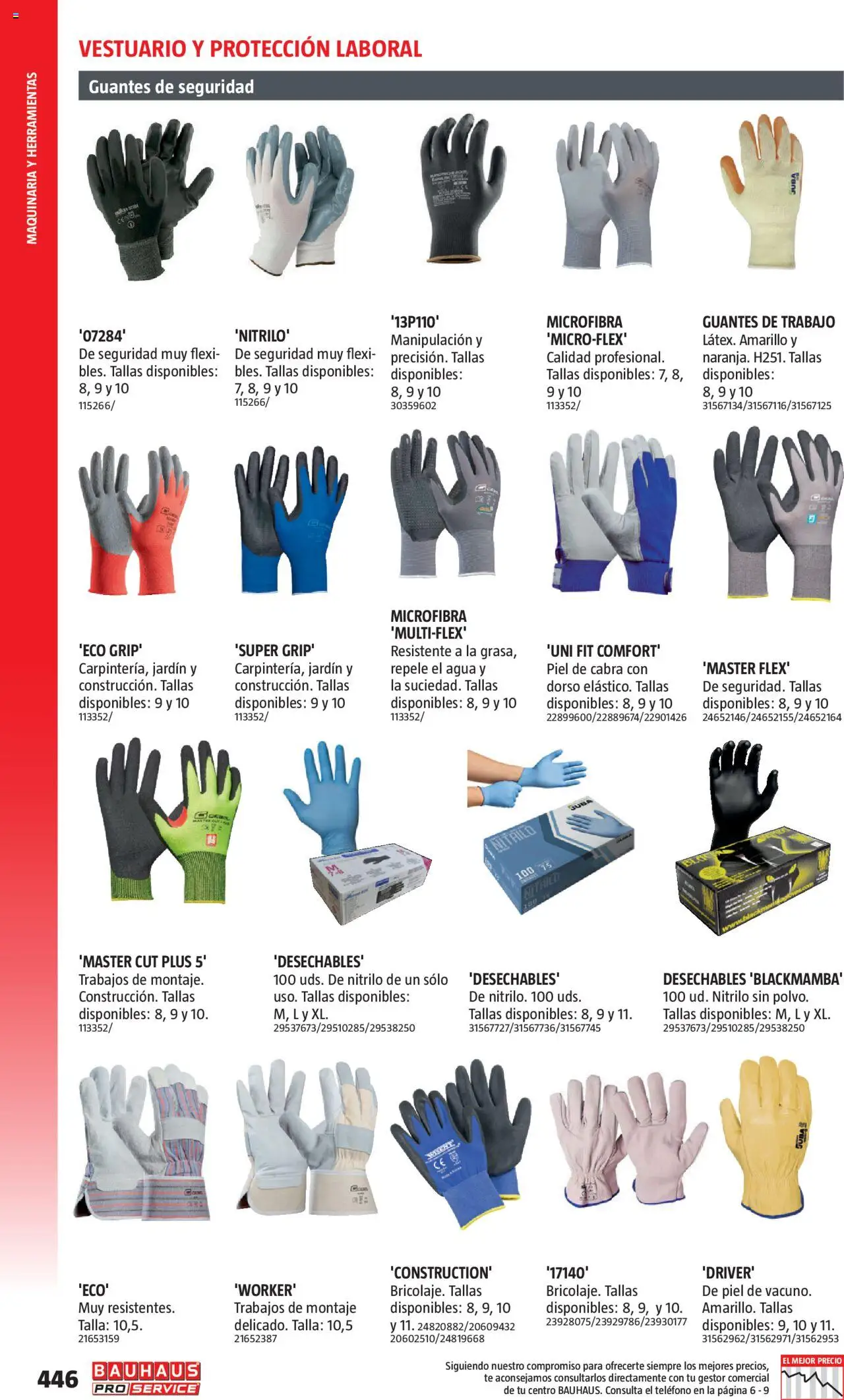 Bauhaus - ProService  │ válido desde el 24.02.2025 | Página: 446 | Productos: Guantes, Té, Teléfono