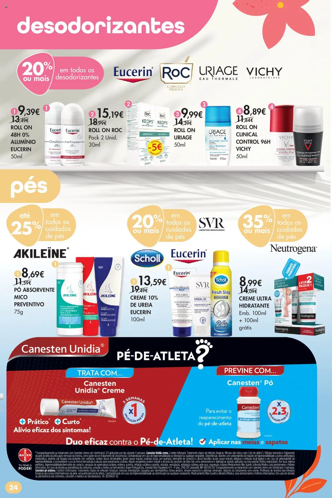 Pingo Doce - Folheto Bem Estar Verão 2 Lojas │ válido de 22.07.2025 | Página: 24 | Produtos: Sapatos, Pó, Preservativos, Meias