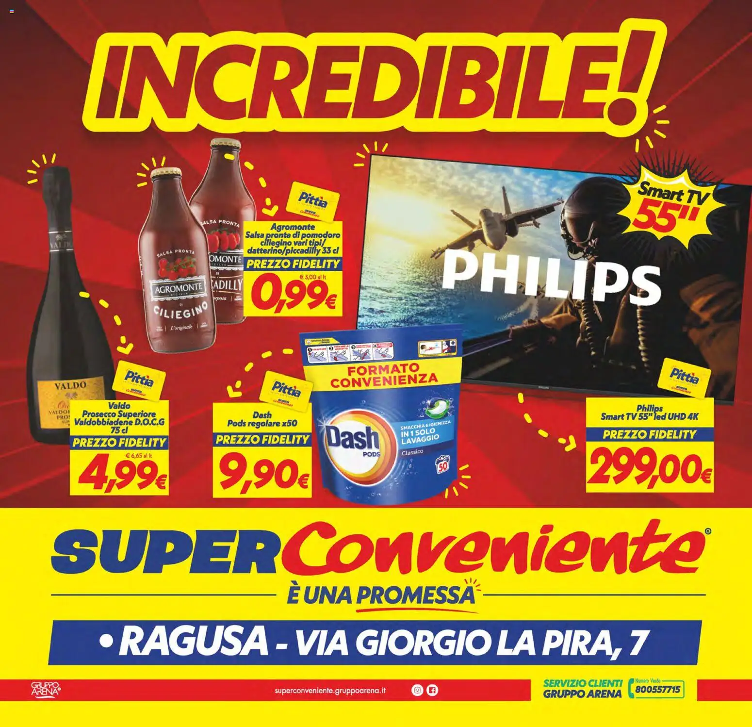 Volantino SuperConveniente del 24.02.2026 | Pagina: 24 | Prodotti: smart TV, Prosecco, Pomodoro, TV