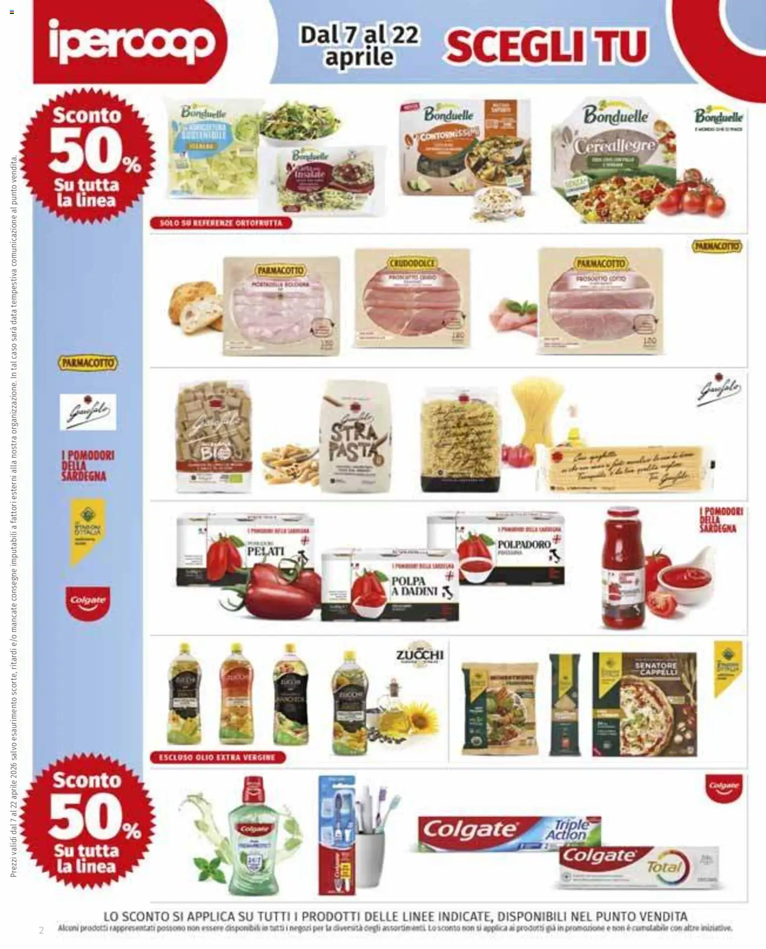 Volantino Ipercoop del 07.04.2026 | Pagina: 2 | Prodotti: Olio, Pasta, Data, Olio extra vergine