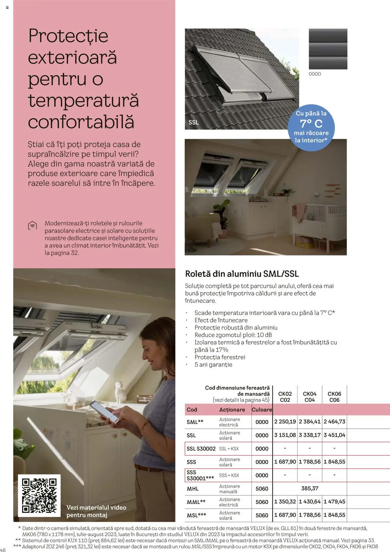 Catalog Velux – valabil de la 25.02.2025 | Pagină: 46 | Produse: Video, Cameră, Fereastră