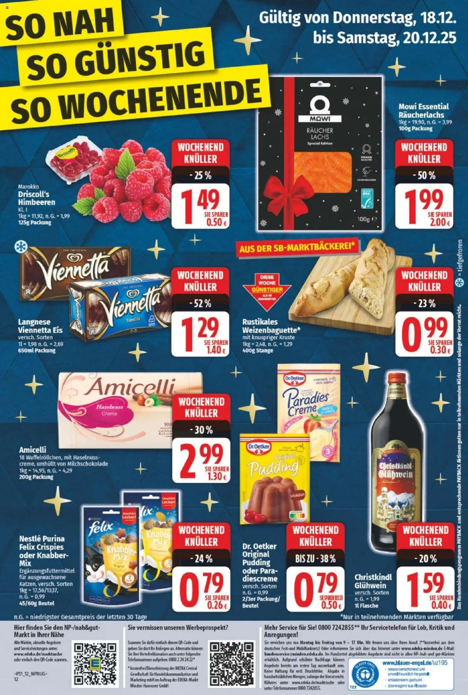 NP Discount Prospekt – gültig ab 15.12.2025 | Seite: 12 | Produkte: Langnese, Lachs, Räucherlachs, Eis