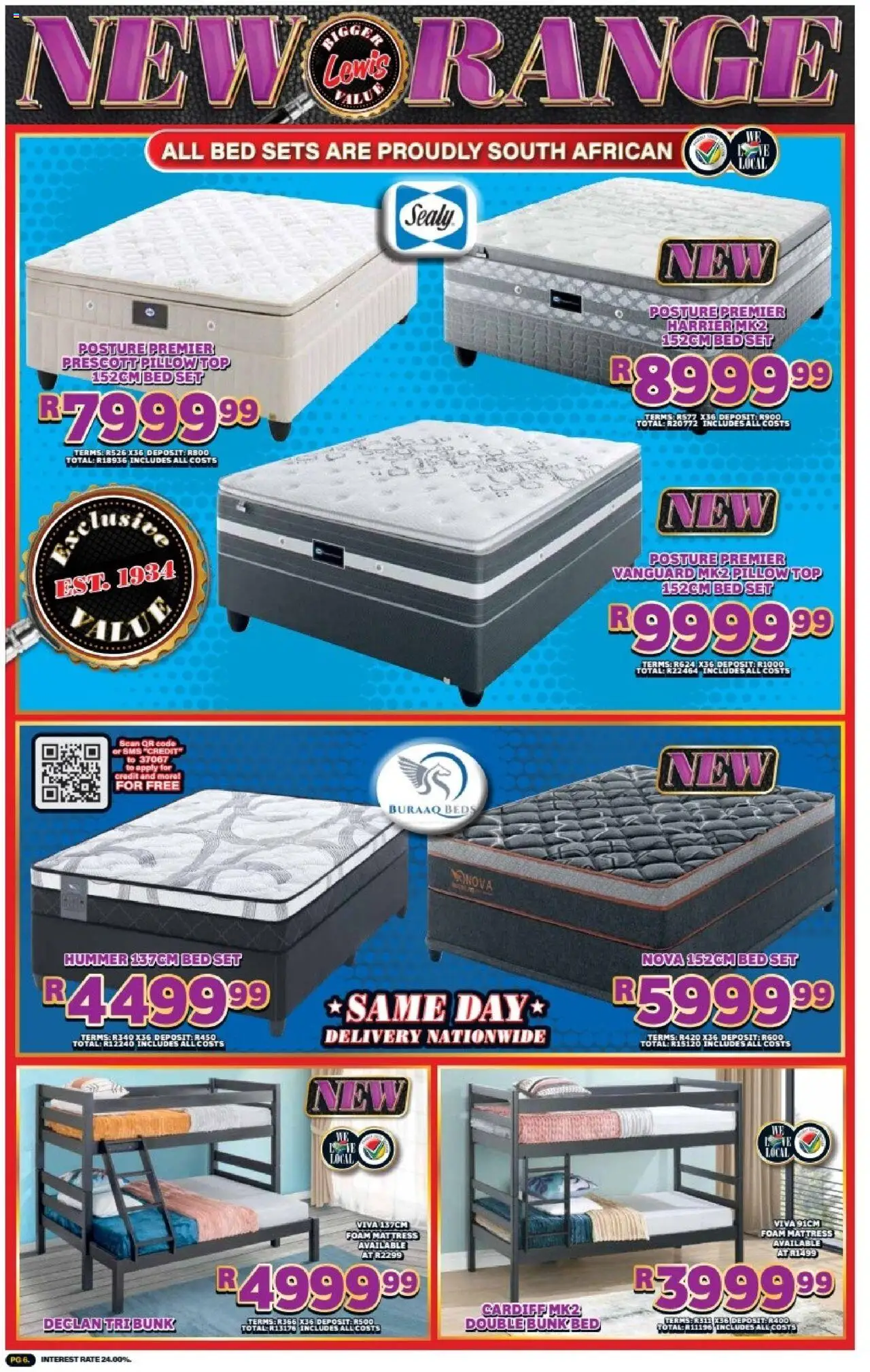 New Lewis Stores catalogue – valid from 01.10.2025 | Page: 6 | Products: Bed, Mattress, Double bunk, Foam