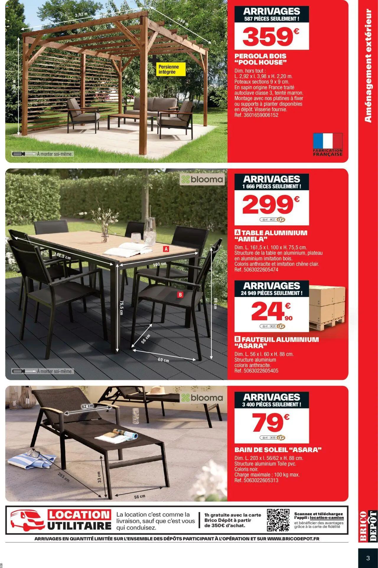  | Page: 3 | Produits: Plateau, Bain de soleil, Fauteuil, Table