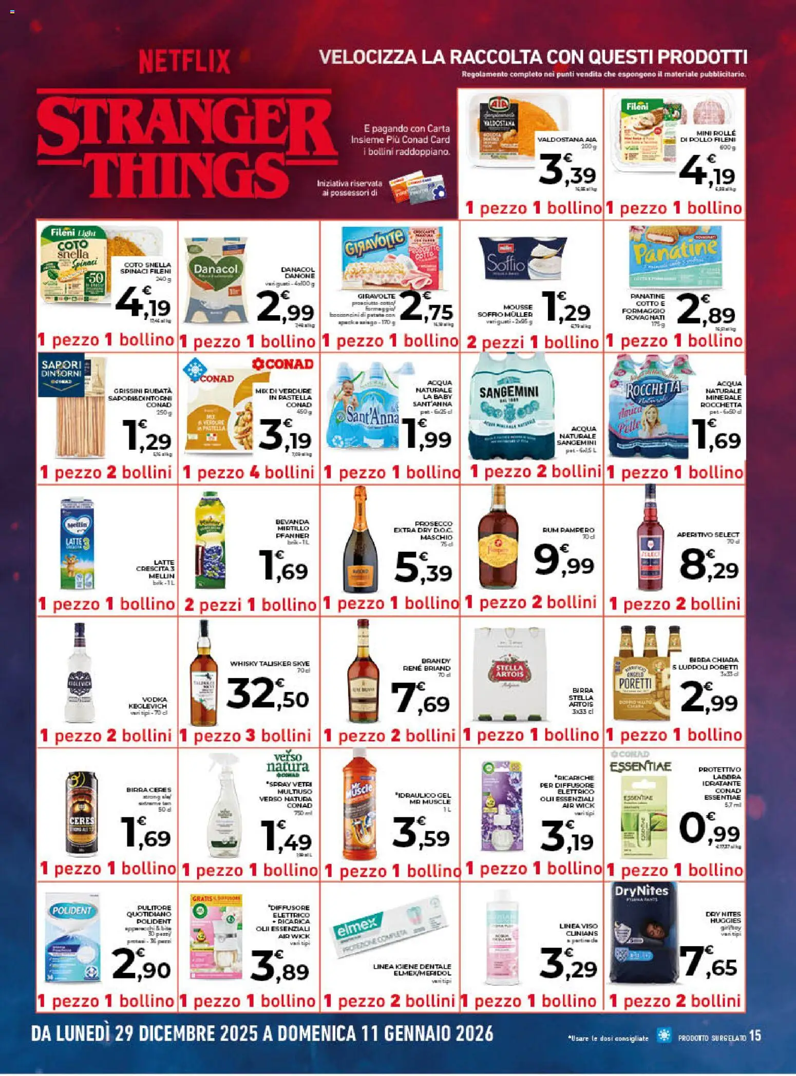 Volantino Conad del 03.01.2026 | Pagina: 15 | Prodotti: Prosciutto Cotto, Formaggio, Spinaci, Ceres