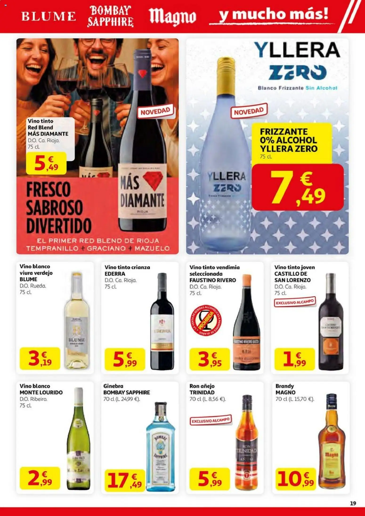 Alcampo - HG Nacional │ válido desde el 23.10.2025 | Página: 19 | Productos: Ron, Ginebra, Μαρμελάδα ροδάκινο, Μαύρο πιπέρι
