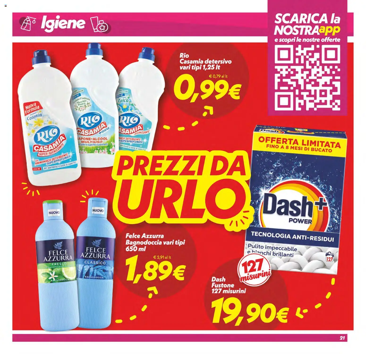 Volantino SuperConveniente del 04.11.2025 | Pagina: 21 | Prodotti: Detergente, Talco, Bagno, Profumo