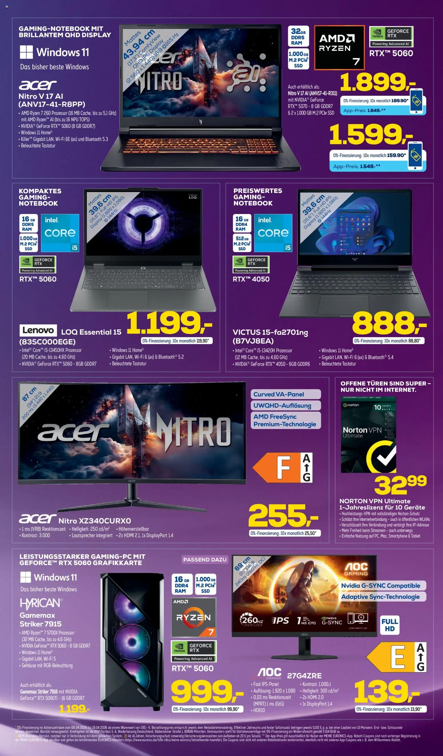Euronics Prospekt 	 – gültig ab 08.04.2026 | Seite: 3 | Produkte: Lenovo, Grafikkarte, Smartphone, Tablet