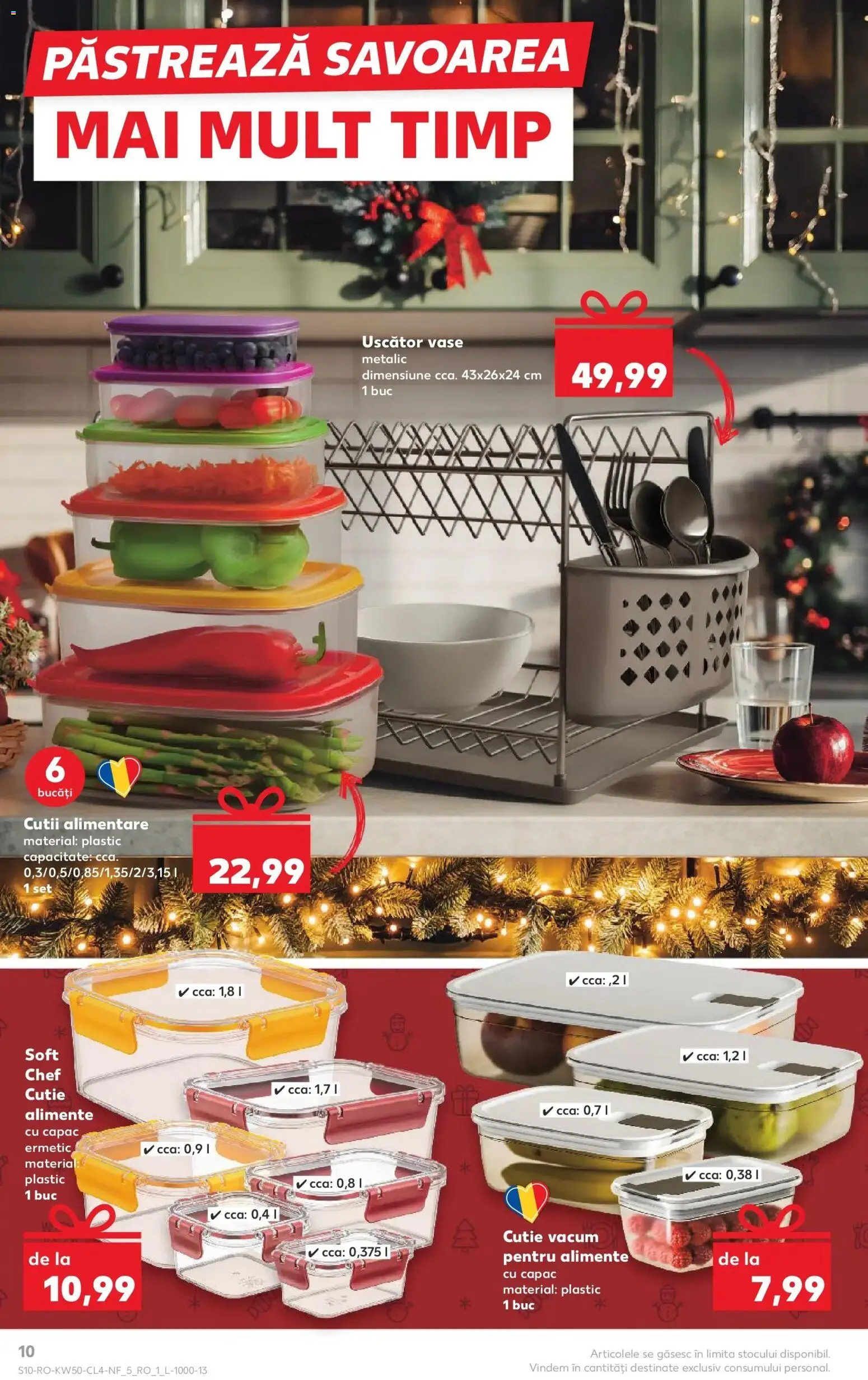 Noul catalog Kaufland – valabil de la 10.12.2025 | Pagină: 10 | Produse: Uscător, Cutie alimente, Cutie