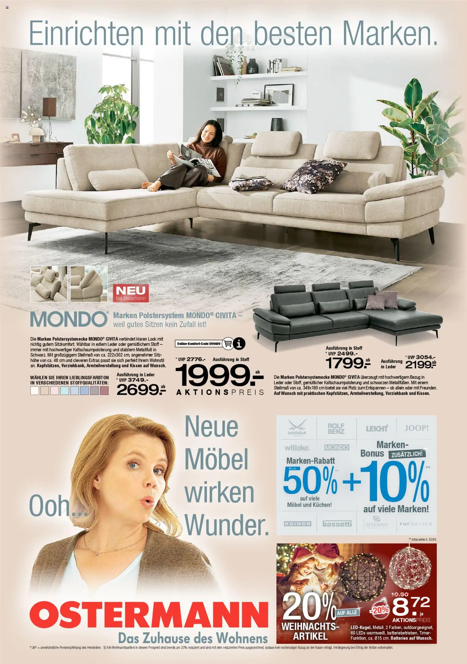 Ostermann Prospekt 	 – gültig ab 17.11.2025 | Seite: 1 | Produkte: Kissen, Batterien, Kuchen