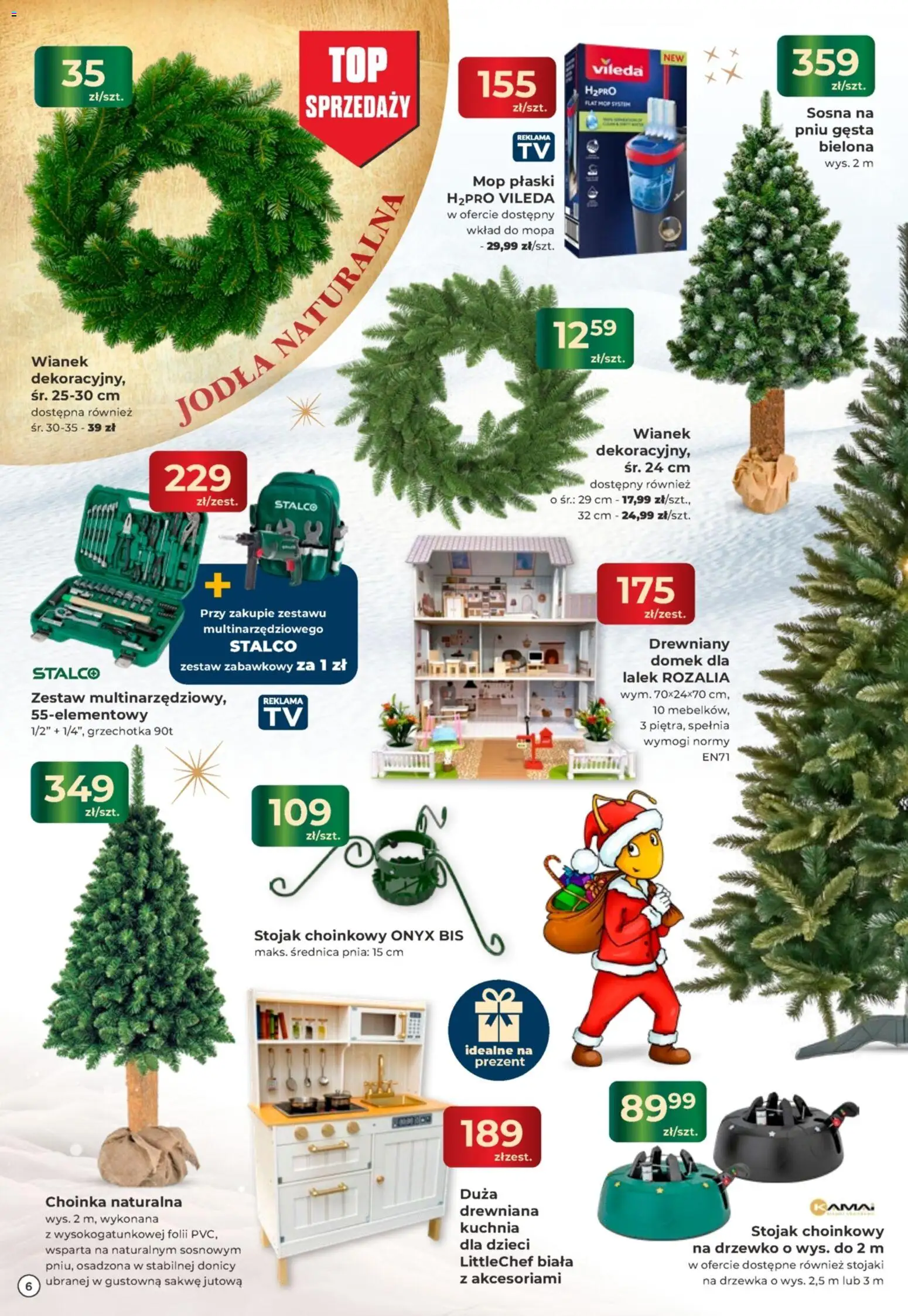 Mrówka Gazetka od 05.12.2025 | Strona: 9 | Produkty: Choinka, Domek dla lalek, Vileda
