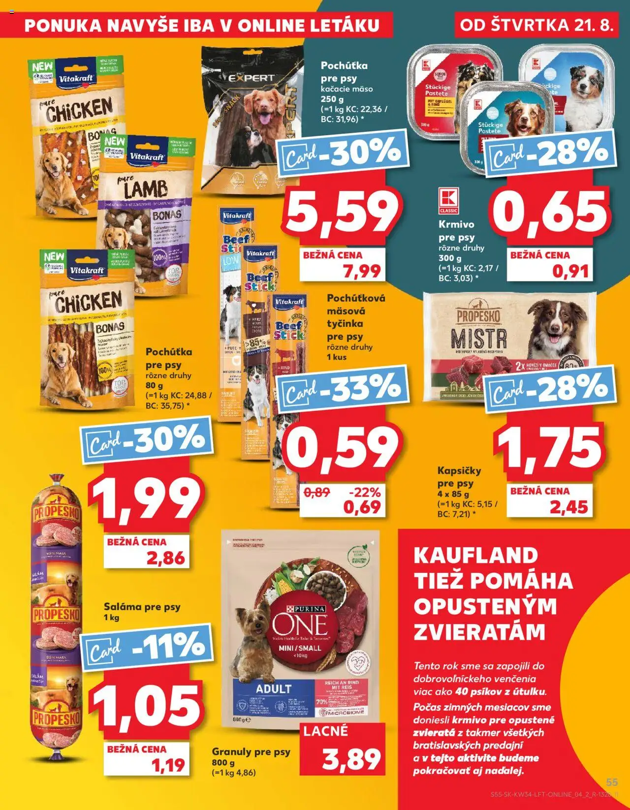 Kaufland Košice-OC Galéria │ platný od 21.08.2025 | Strana: 55 | Produkty: Saláma