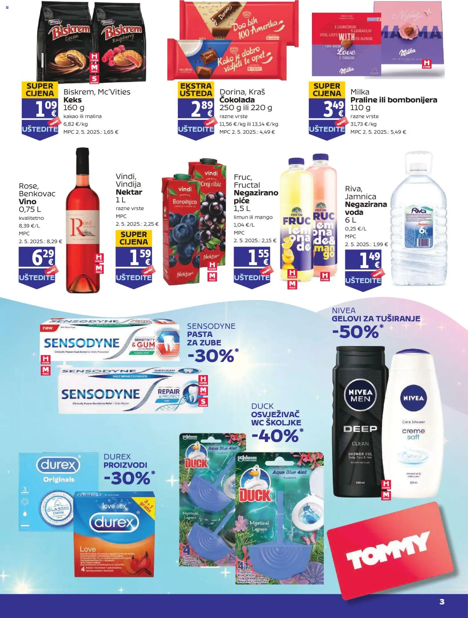 Tommy katalog | vrijedi od 12.02.2026 | Stranica: 2 | Proizvodi: Čokolada, Keks, Voda, Limun