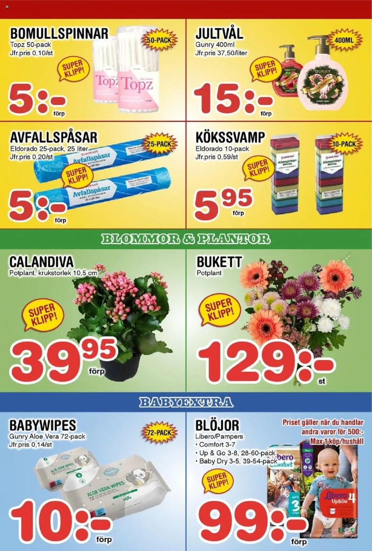 Nya Pulsen reklamblad aktuell från 29.09.2025 | Sida: 18 | Produkter: Avfallspåsar, Galler, Blöjor