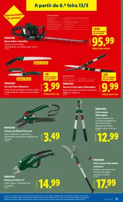 Pré-visualização PARKSIDE Tesoura de Poda/ Universal, Pegas confortáveis e ergonómicas. Com bloqueio de segurança acionável com uma mão válido de 09.03.2026 | Página: 17 | Produtos: Escada, Ferramentas