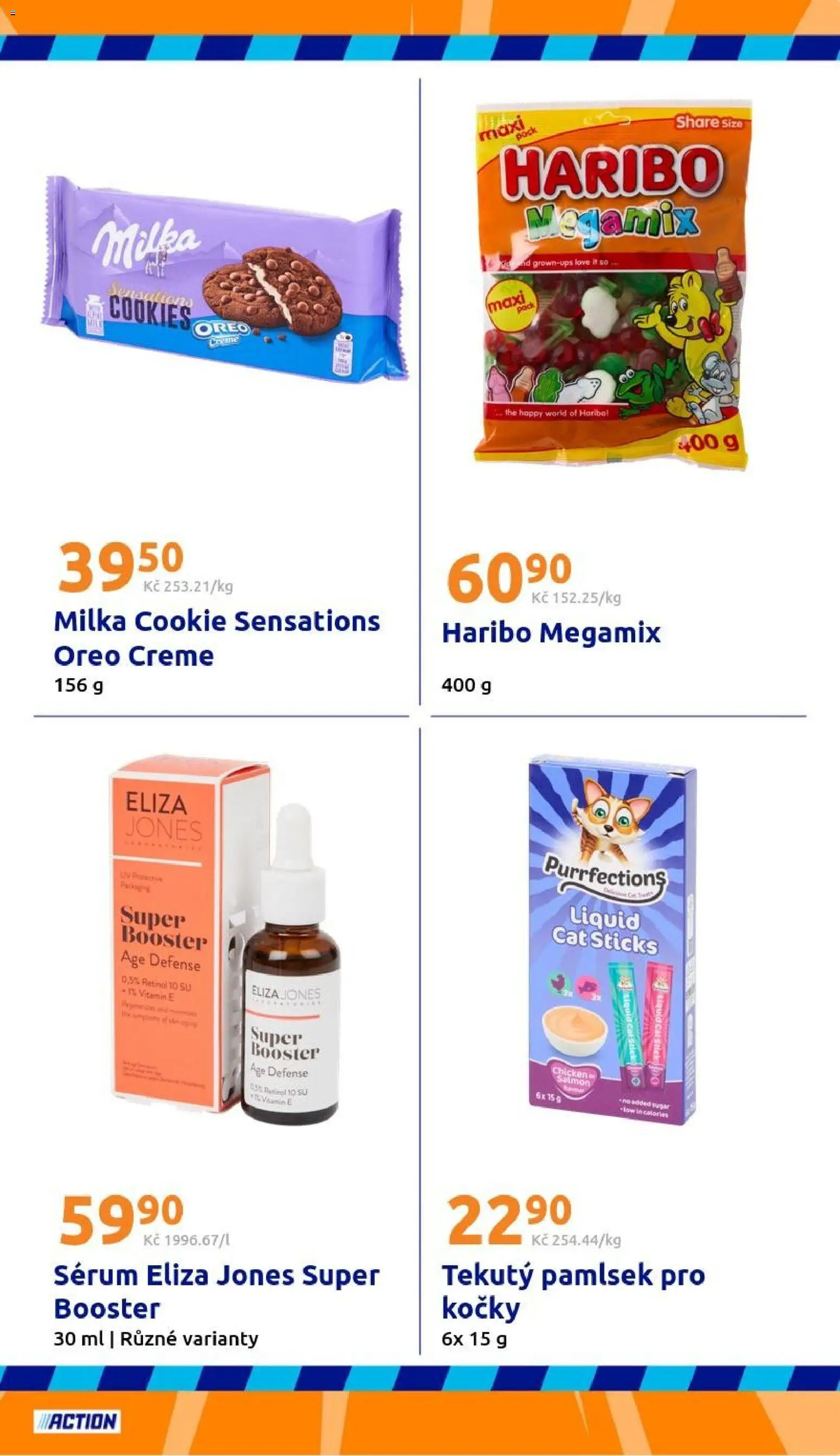 Action leták od 29.04.2026 | Strana: 23 | Produkty: Milka, Haribo, Sérum, Oreo
