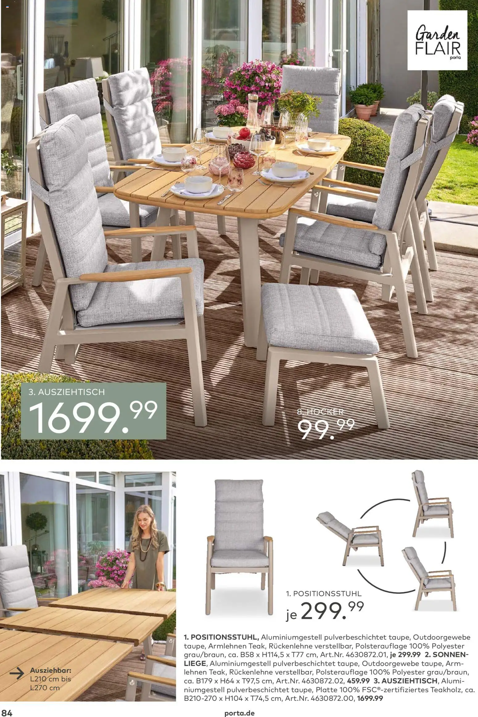 Porta! Gartenmöbel Katalog – gültig ab 01.03.2026 | Seite: 84 | Produkte: Hocker