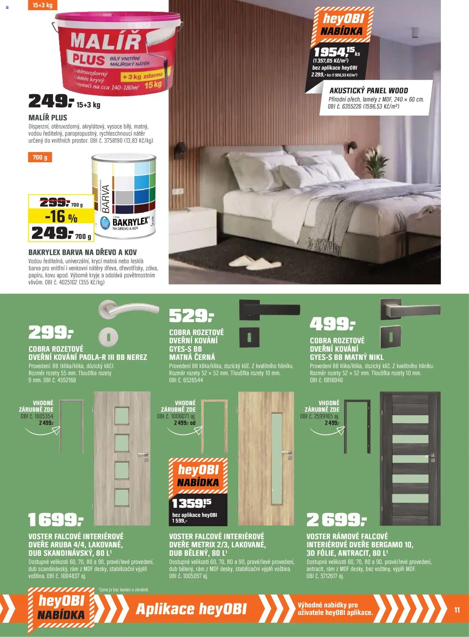 OBI leták od 01.01.2026 | Strana: 11 | Produkty: Interiérové dveře