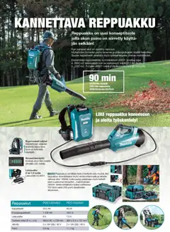 Makita-mainoslehti voimassa 24.03.2026 alkaen | Sivu: 159 | Tuotteet: Ruohonleikkuri, Voi, Reppu