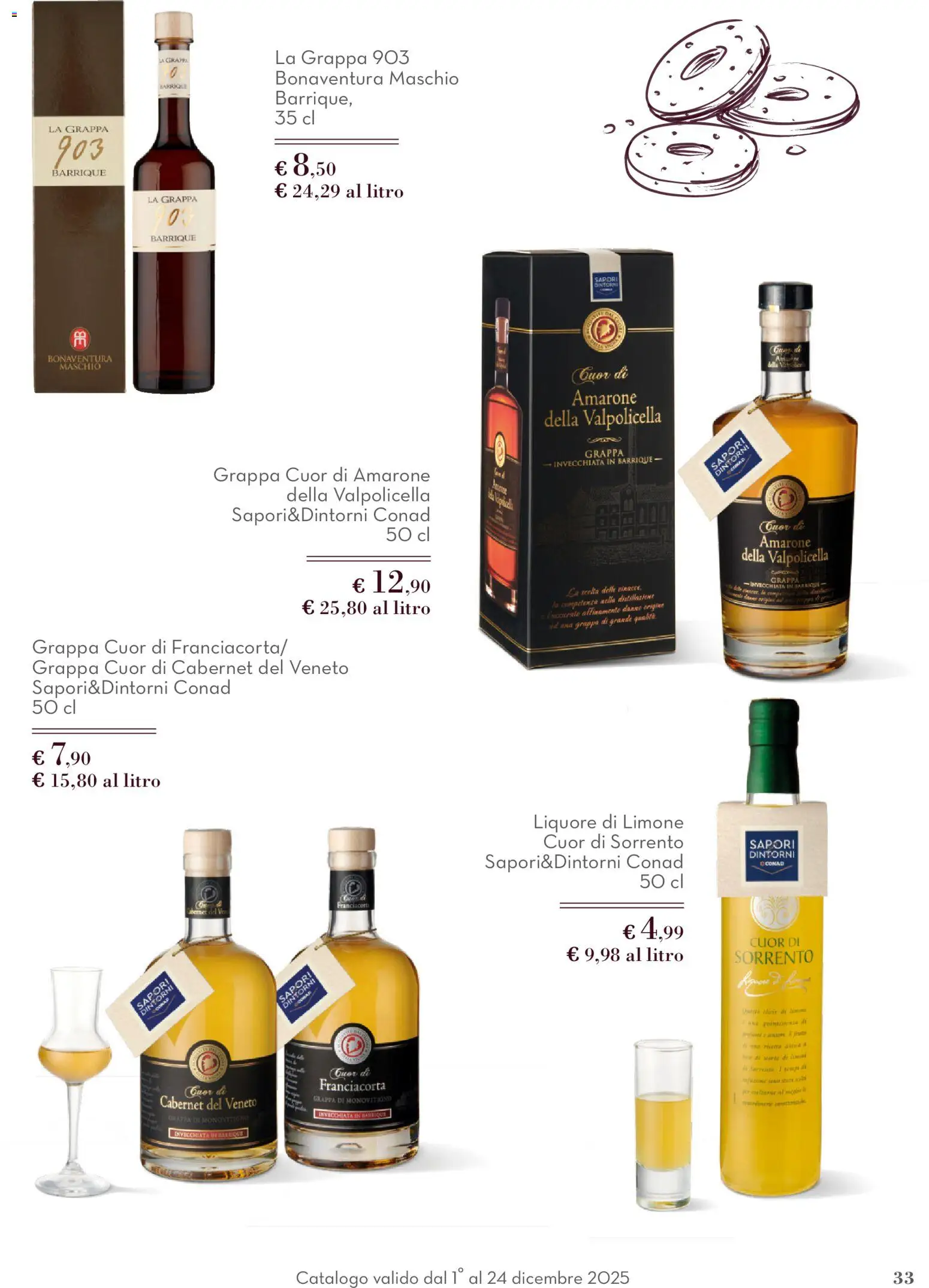 Volantino Conad del 01.12.2025 | Pagina: 33 | Prodotti: Limone, Liquore, Grappa
