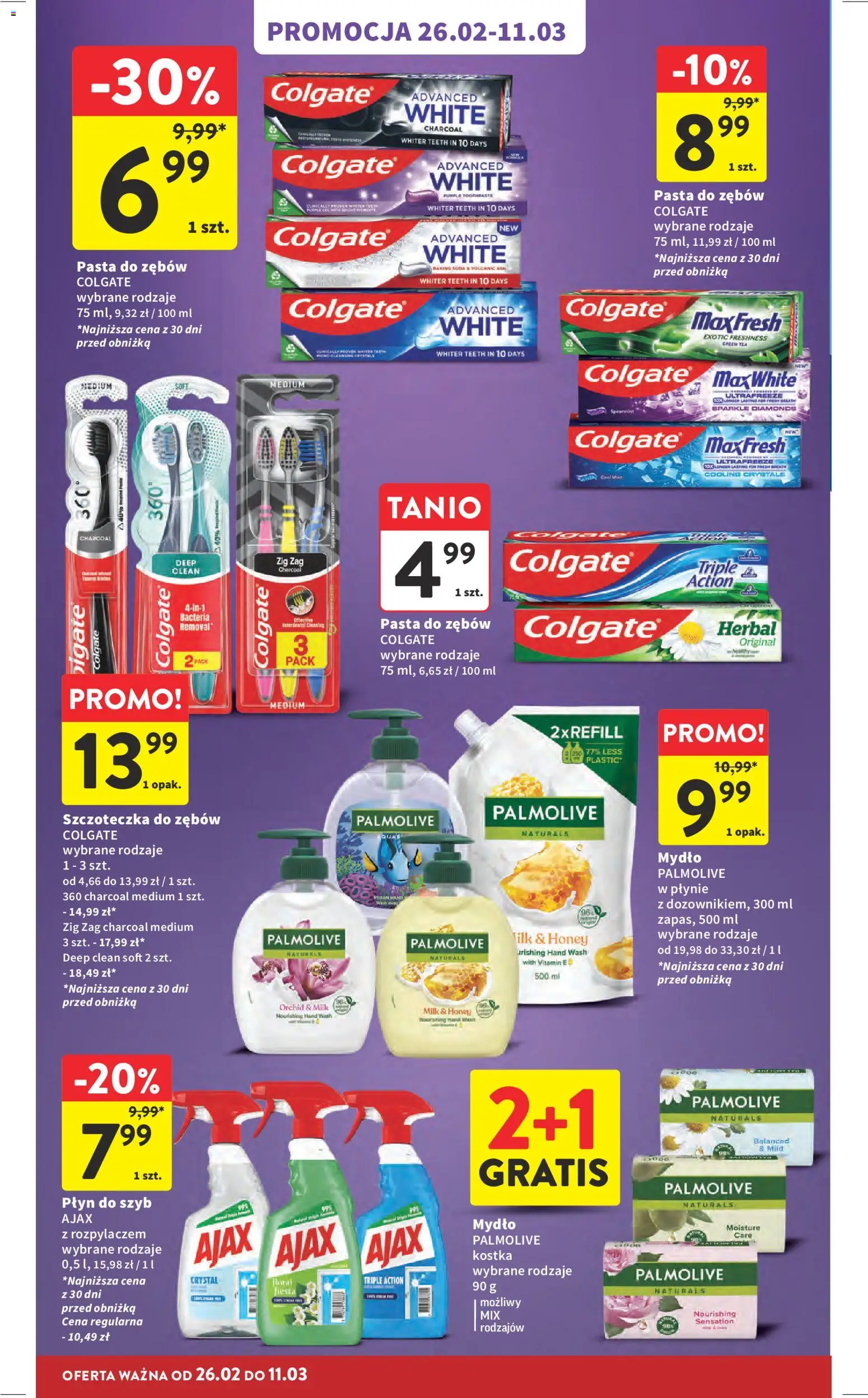 Intermarche Gazetka od 26.02.2026 | Strona: 36 | Produkty: Mydło, Pasta do zębów, Szczoteczka do zębów