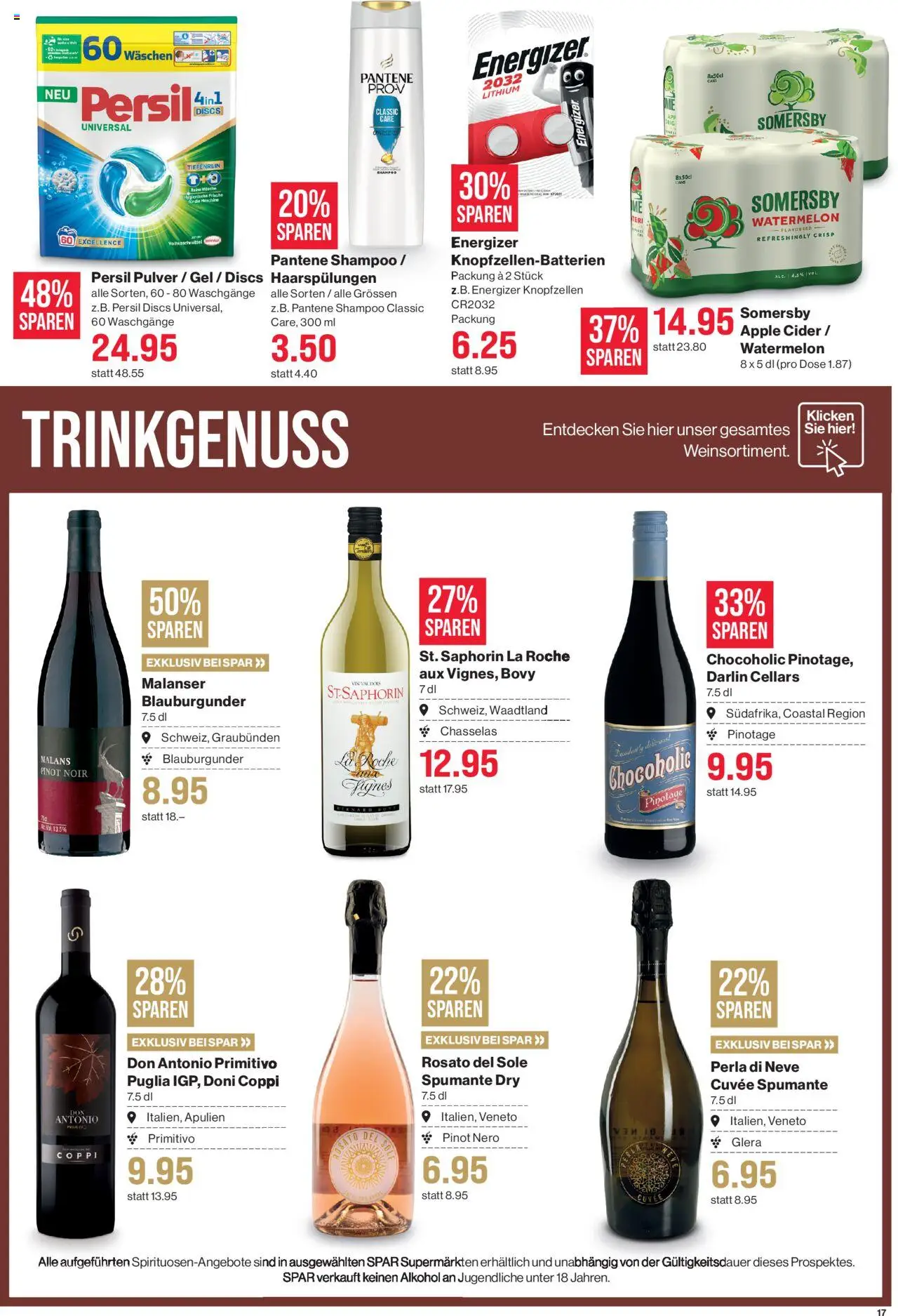 SPAR Aktionen ab 28.08.2025 | Seite: 17 | Produkte: Pulver, Shampoo, Apple