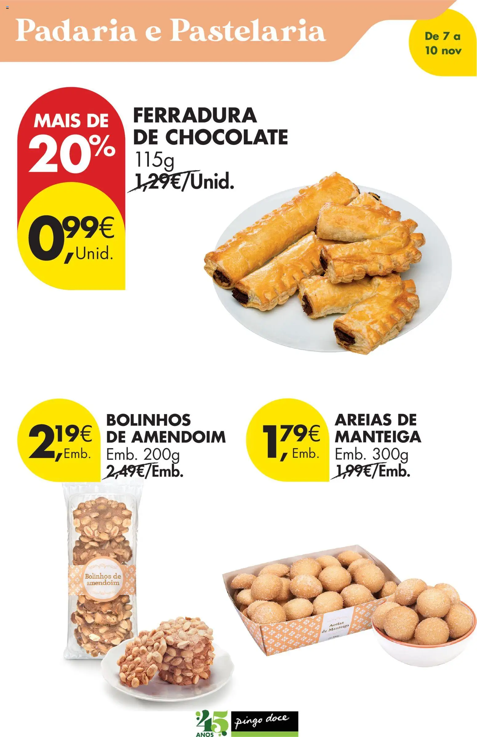 Pingo Doce Poupe este Fim de Semana │ válido de 07.11.2025 | Página: 8 | Produtos: Padaria, Manteiga, Chocolate