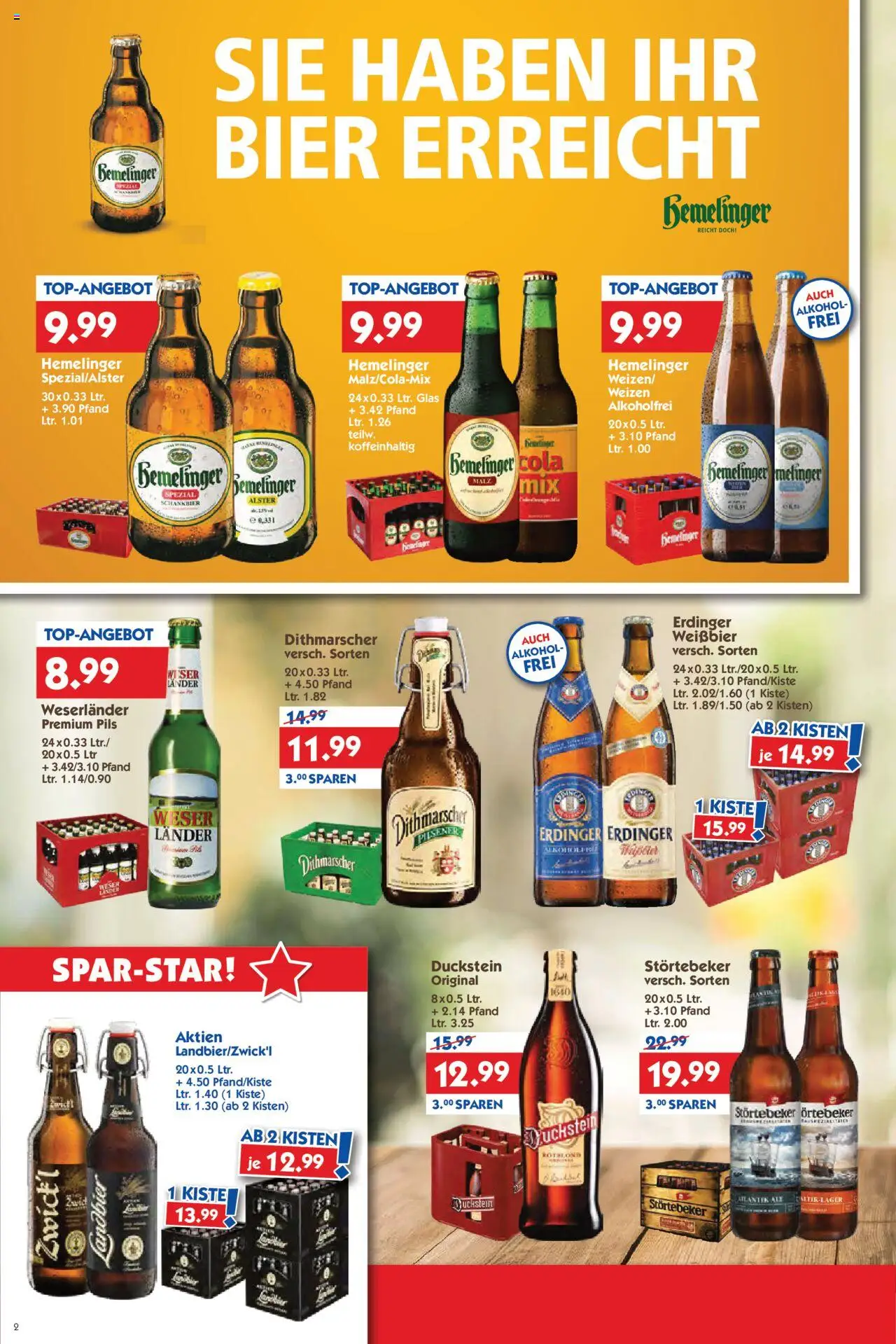 HOL’AB! Prospekt 	 - gültig ab dem 28.07.2025 | Seite: 2 | Produkte: Erdinger, Cola, Bier, Pils