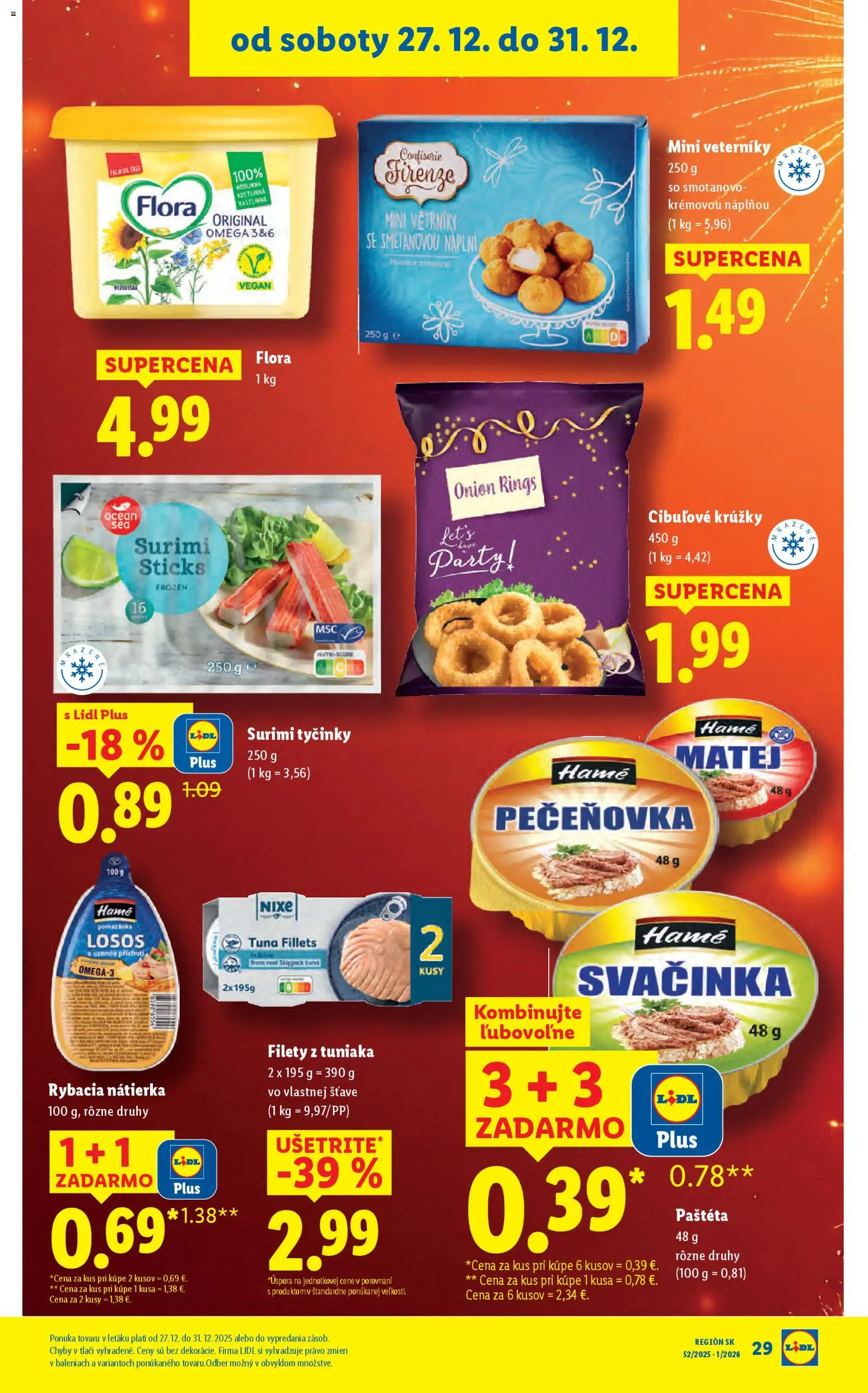Nové Lidl akcie – leták je platný od 27.12.2025 | Strana: 33 | Produkty: Losos, Flora