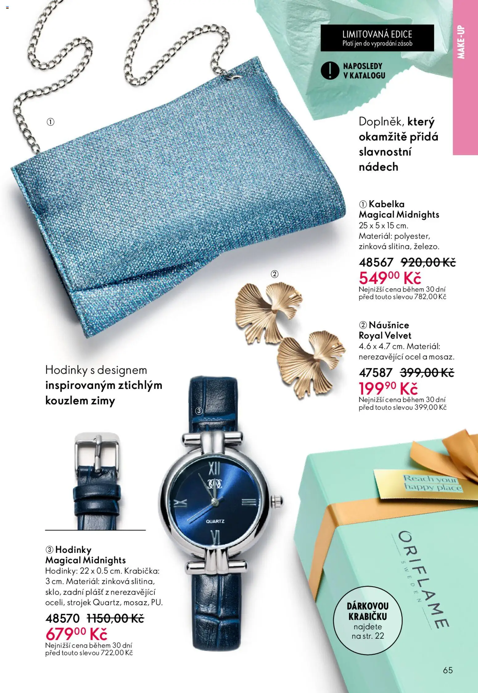 Oriflame katalog č.03/2026 od 11.02.2026 | Strana: 65 | Produkty: Makeup, Krabička, Hodinky, Velvet