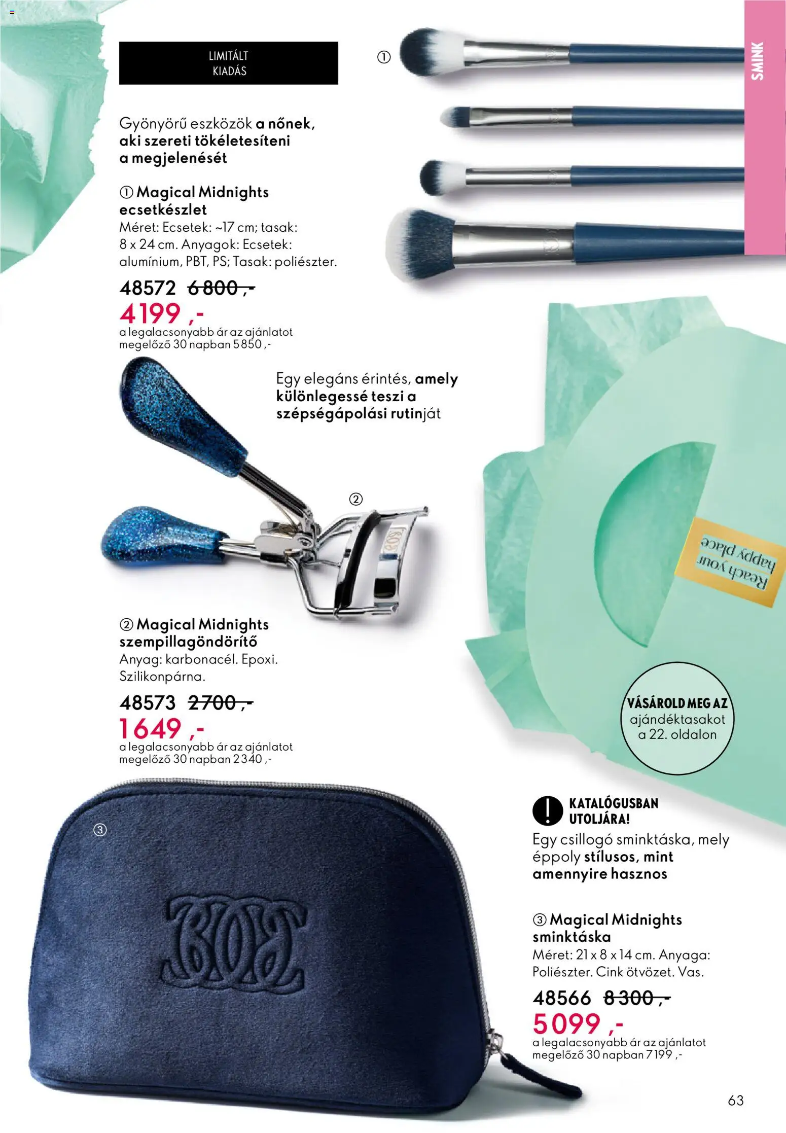 Oriflame akciós ujság - amely érvényes a következő dátumtól: 11.02.2026 | Oldal: 63 | Termékek: Smink