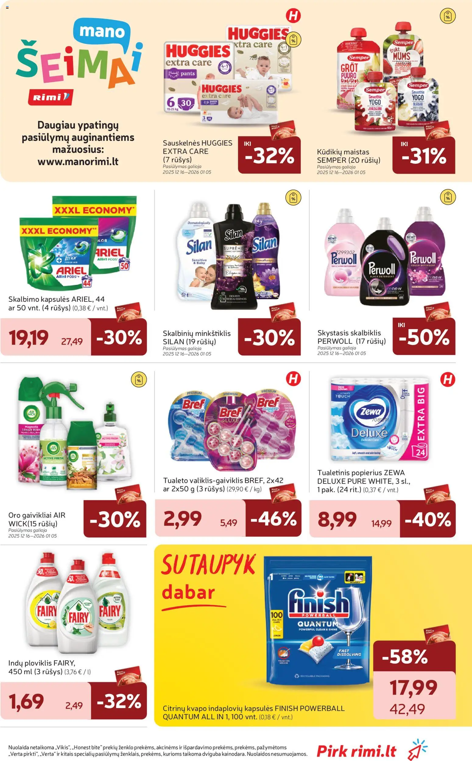 Rimi akcijos nuo 29.12.2025 | Puslapis: 23 | Prekių: Ploviklis, Tualetinis popierius
