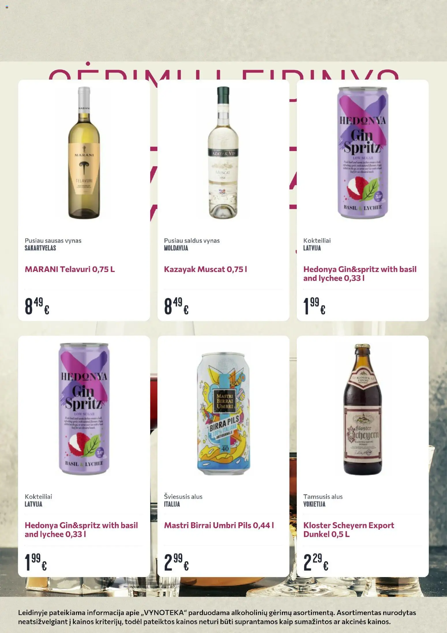 VYNOTEKA akcijos nuo 06.04.2026 | Puslapis: 21 | Prekių: Vynas, Alus