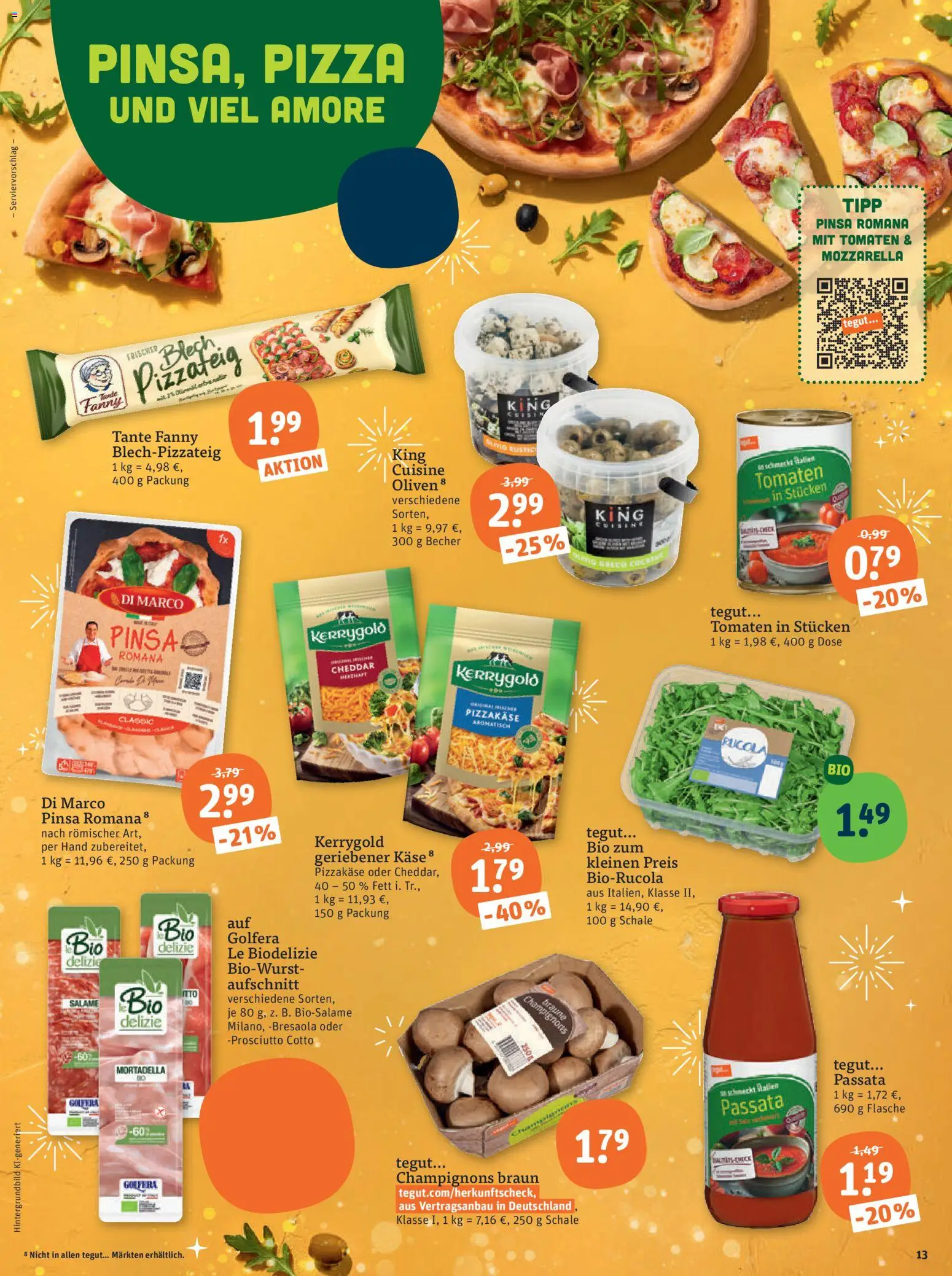 Tegut Prospekt – gültig ab 29.12.2025 | Seite: 15 | Produkte: Käse, Mozzarella, Rucola, Champignons