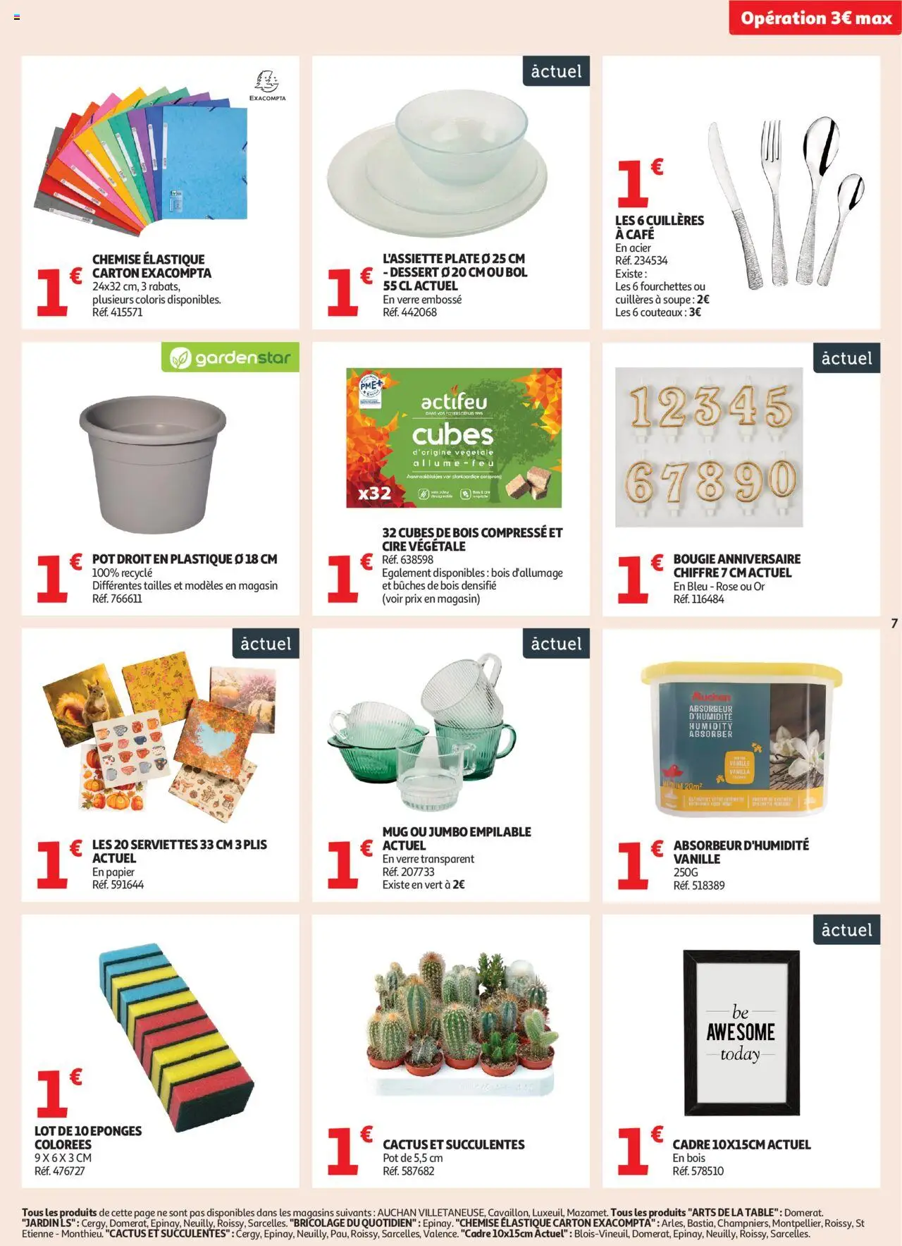  | Page: 7 | Produits: Allume feu, Soupe, Fourchettes, Café