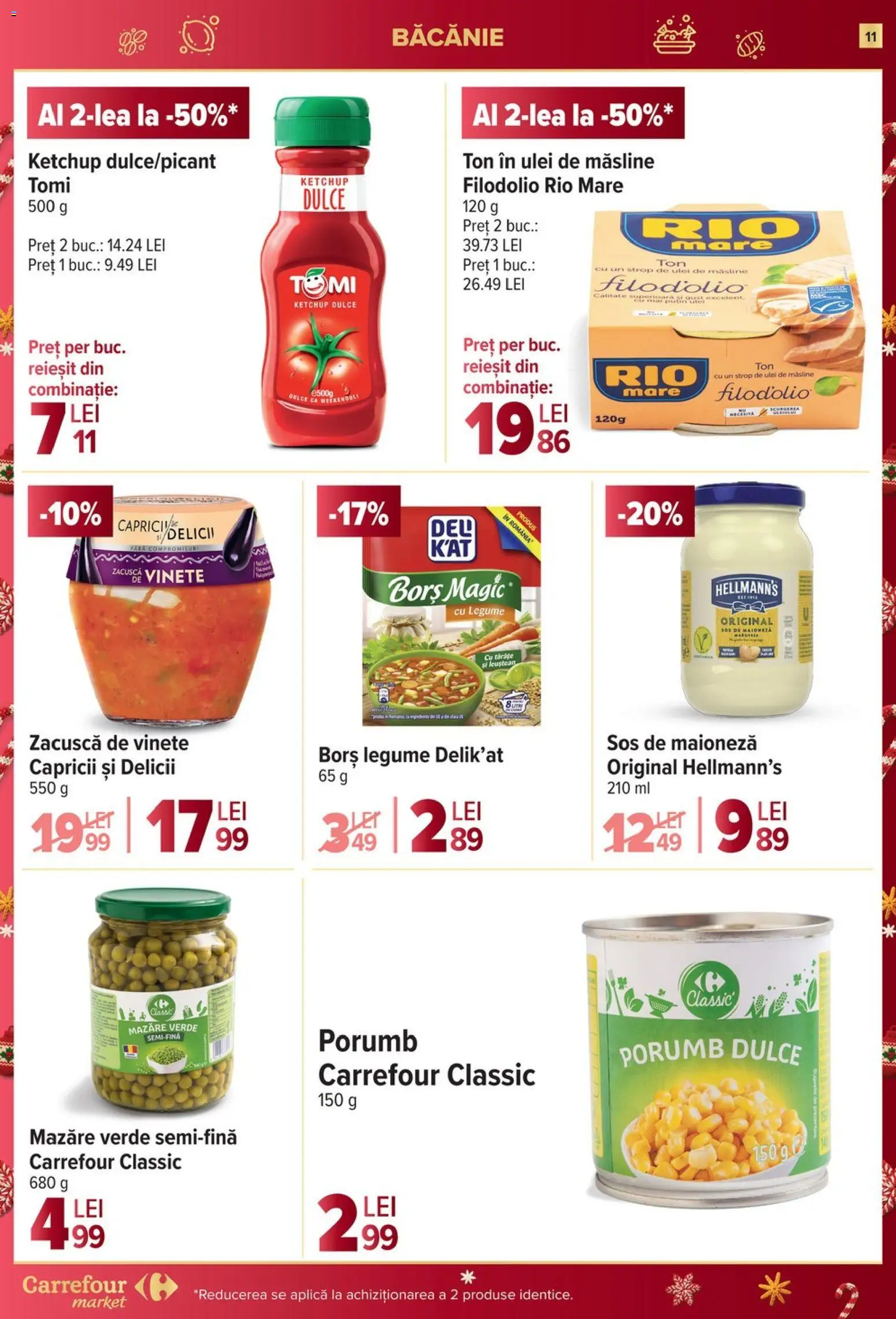 Noul catalog Carrefour – valabil de la 10.12.2025 | Pagină: 11 | Produse: Măsline, Borș, Ulei, Ketchup