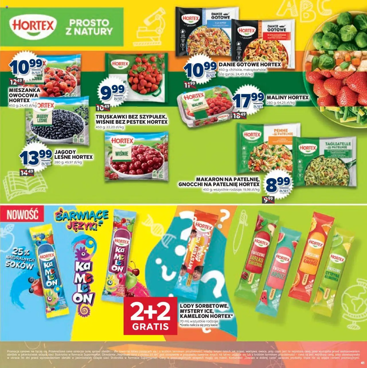 Stokrotka Gazetka - Witaj Szkoło od 13.08.2025 | Strona: 41 | Produkty: Jagody, Wiśnie, Truskawki, Lody