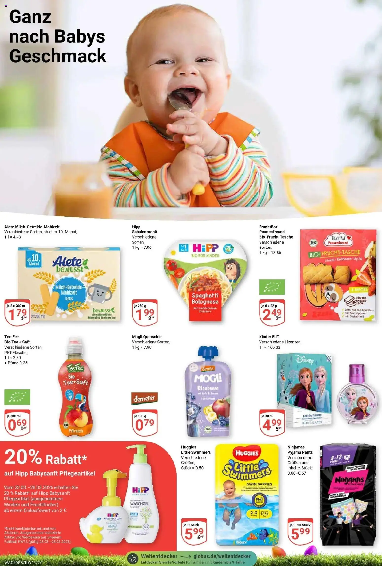 Globus prospekt Markkleeberg	 – gültig ab 23.03.2026 | Seite: 25 | Produkte: Pfirsich, Pyjama, Saft, Tee