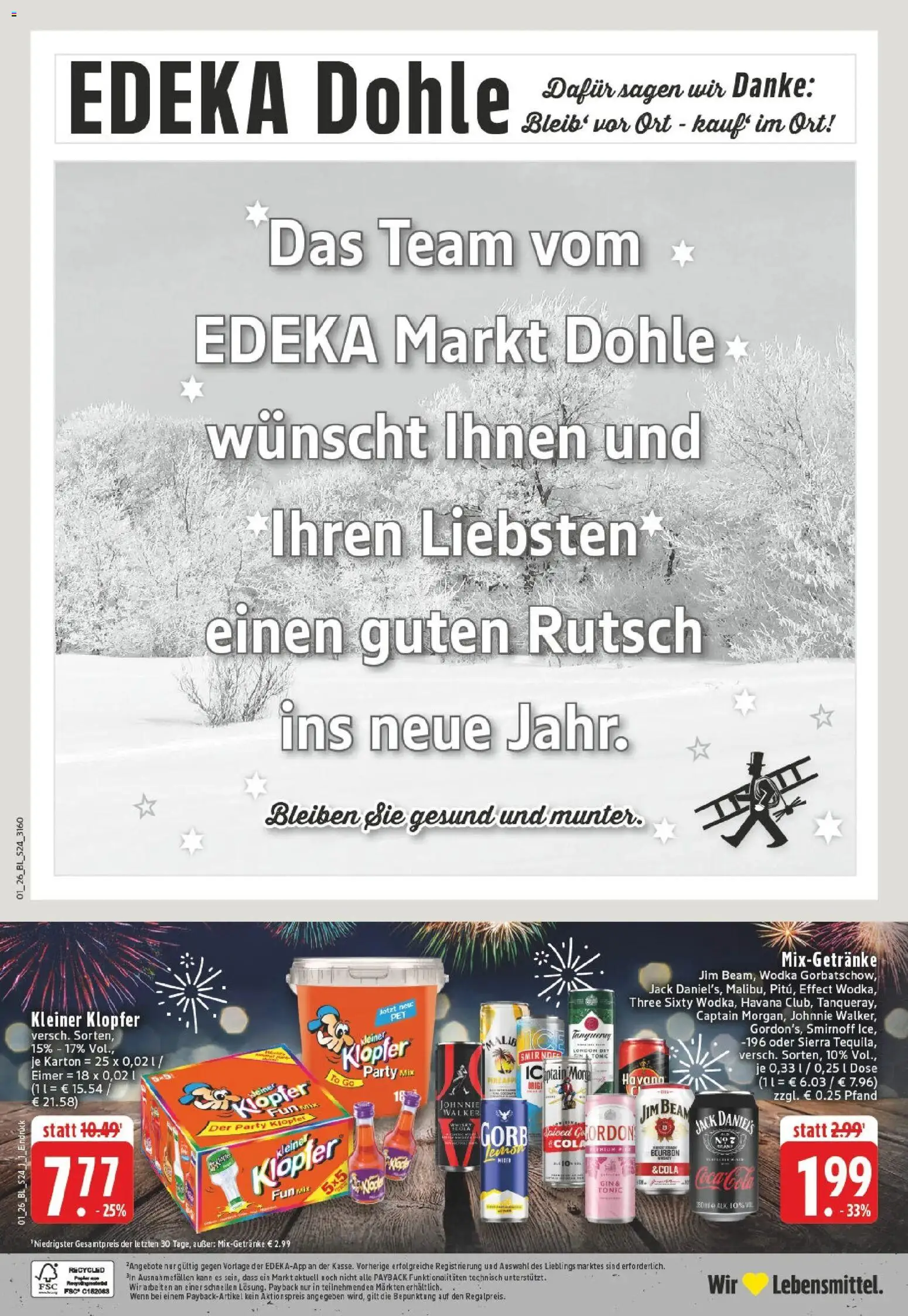 Edeka prospekt Lohne	 – gültig ab 28.12.2025 | Seite: 26 | Produkte: Jack Daniel's, Smirnoff, Gin, Wodka