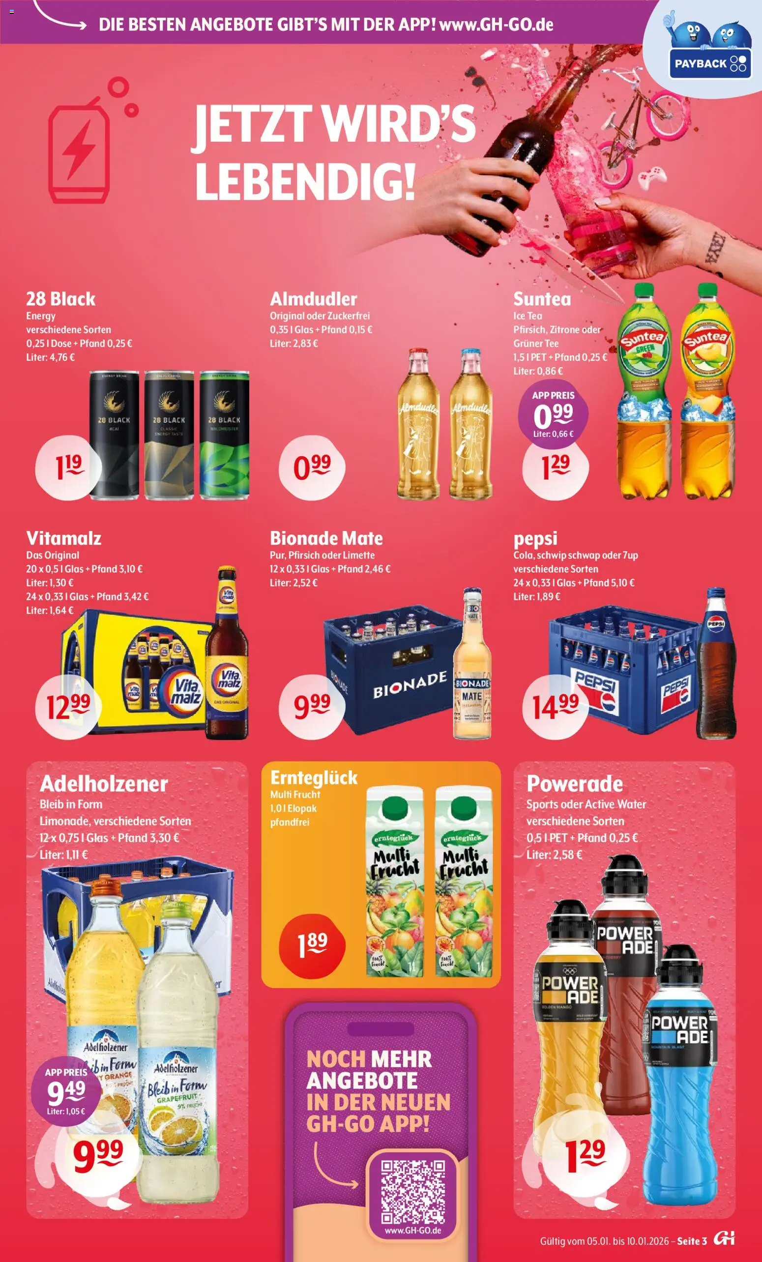 Getränke Hoffmann - Nordrhein - Westfalen – gültig ab 05.01.2026 | Seite: 3 | Produkte: Bionade, Zitrone, Limette, Pepsi