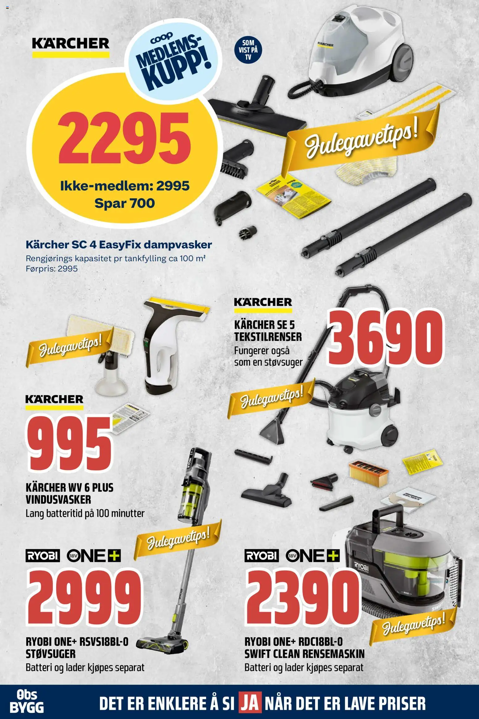 {H1} | Side: 3 | Produkter: Dampvasker, Vindusvasker, Støvsuger, Batteri