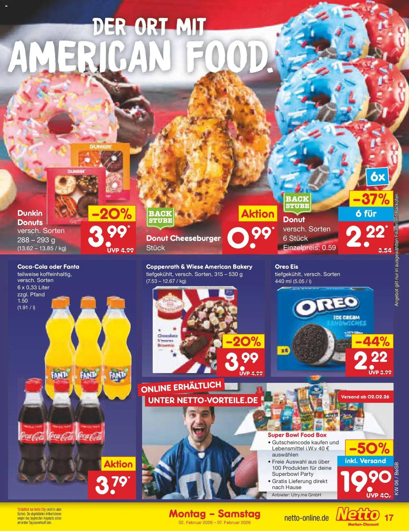 Netto Marken-Discount Prospekt 	 – gültig ab 02.02.2026 | Seite: 17 | Produkte: Fanta, Box, Donuts, Eis