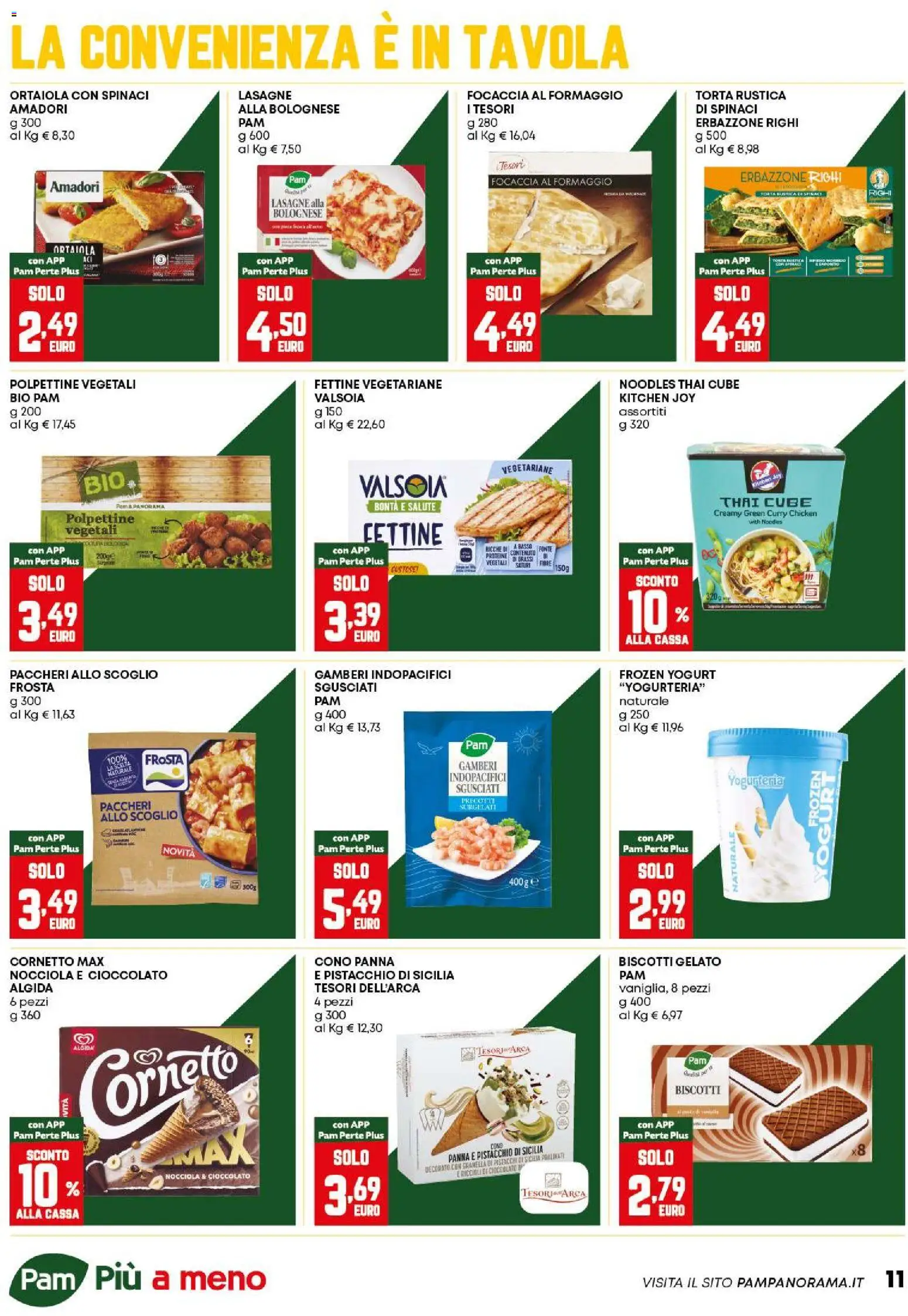 Volantino PAM del 02.01.2026 | Pagina: 11 | Prodotti: Yogurt, Cornetto, Panna, Paccheri