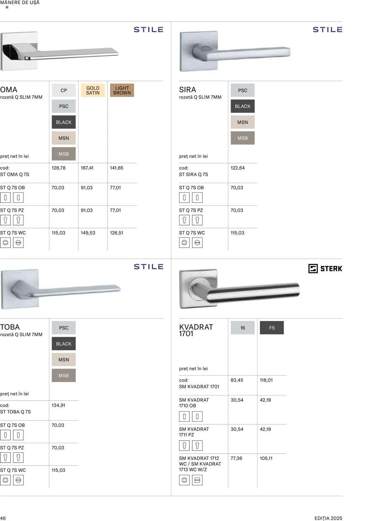 Noul catalog Proges – valabil de la 08.09.2025 | Pagină: 48 | Produse: Ușă